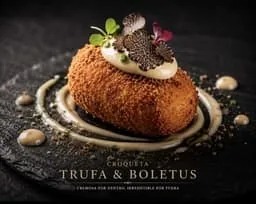 Croqueta de boletus y trufa de Madre de Dios · Los Praos